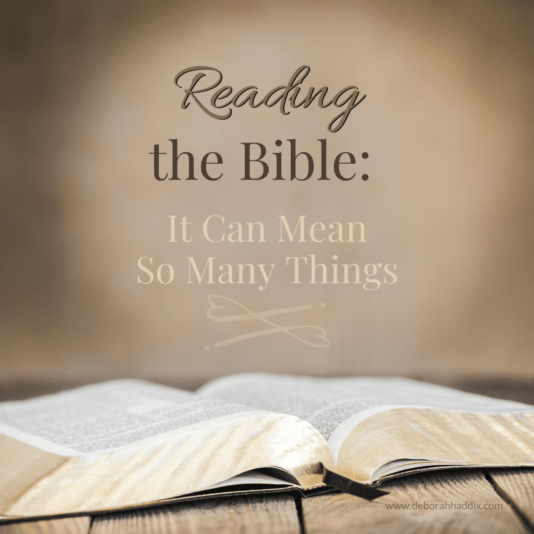 Reading the Bible: It Can Mean So Many Things
