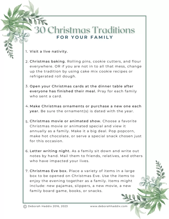 30 Christmas Traditions for Your Family