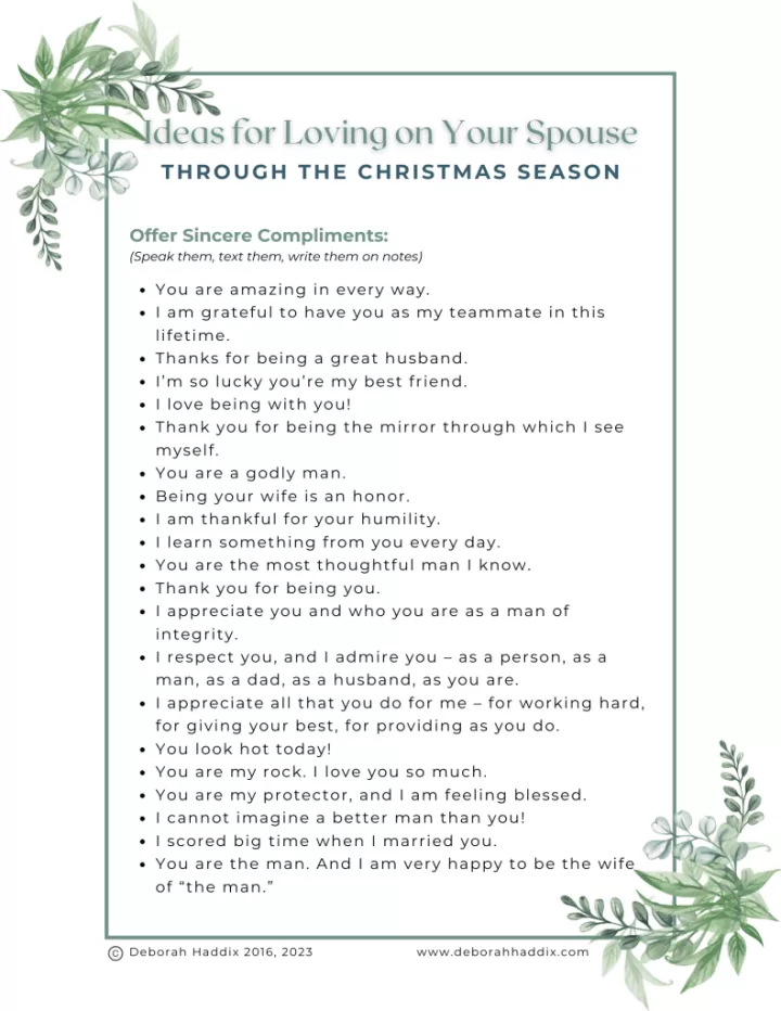 Ideas for Loving on Your Spouse Through the Christmas Season