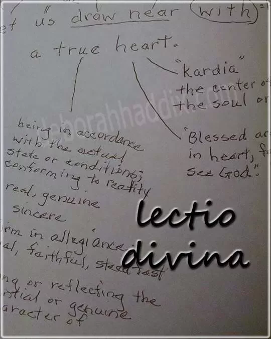 lectio divina (sacred reading)